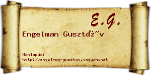 Engelman Gusztáv névjegykártya