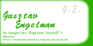 gusztav engelman business card